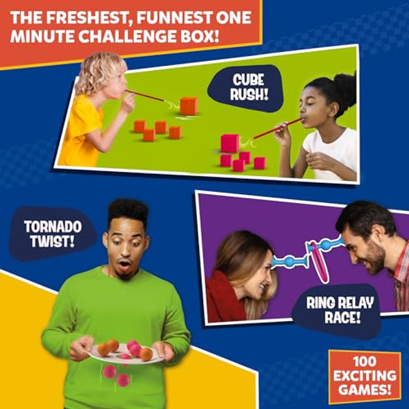 Gouda Games One Minute Party Games - 200+ Pieces, Fast-Paced & Hilarious Group Games For Kids, Teens & Adults, Fun For Game Nights, Birthdays, Family Gatherings, Indoor Or Outdoor Play