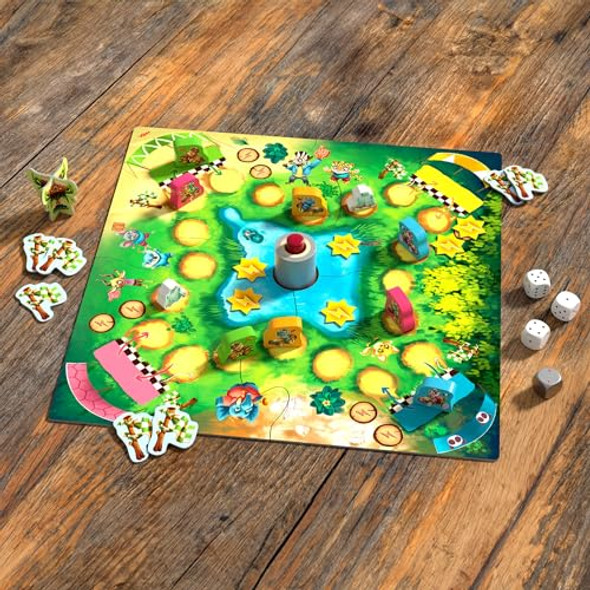 Haba Bamboo Rally Cup - Hype In The Jungle: Board Games For Kids 6-8, Fast-Paced Car Racing Games & Strategy Board Games, Made In Germany