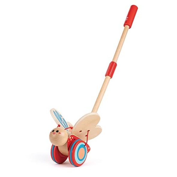 Hape Award Winning Hape Butterfly Wooden Push And Pull Walking Toy, L: 6.3, W: 5.8, H: 22.2 Inch, Red Hape Award Winning Hape Butterfly Wooden Push And Pull Walking Toy, L: 6.3, W: 5.8, H: 22.2 Inch, Red