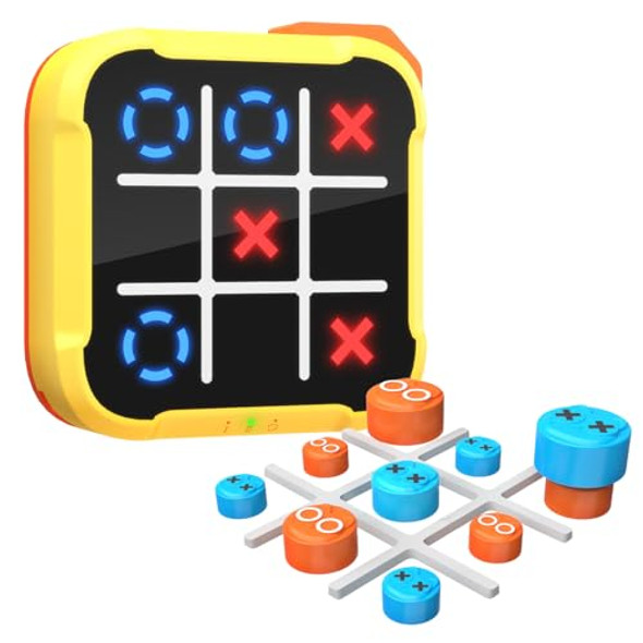 Hynuwa Tic Tac Toe Bolt Game 4-In-1 Handheld Portable Electronic Toy, Educational Board Games Puzzle For Kids And Adults, Perfect For Travel, Road Trips, And Birthday S - Fun Memory Game