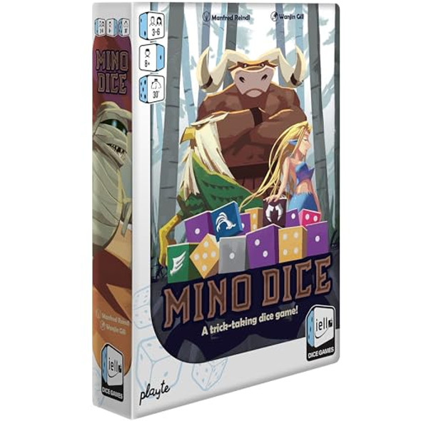 Iello: Mino Dice - Family Bidding Board Game, Trick-Taking Dice & Card Game, Become Champion Of The Labyrinth, Fantasy, Ages 8+, 3-6 Players, 30 Min