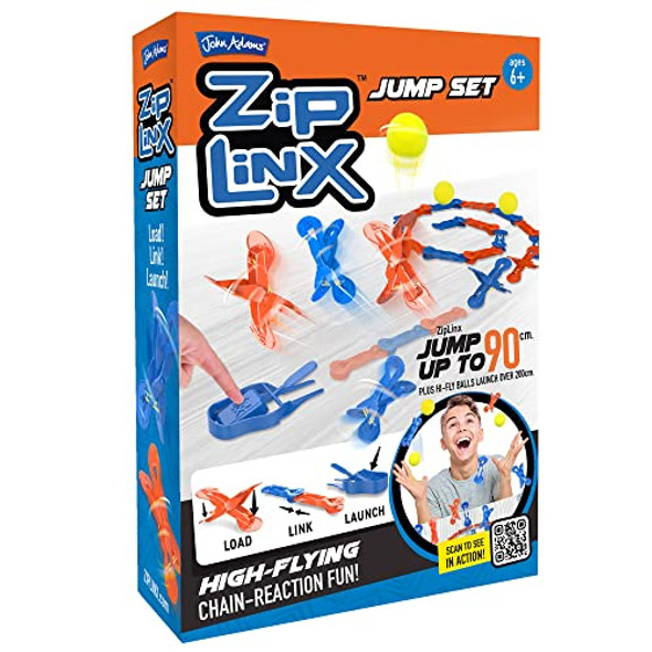 John Adams Ziplinx - Jump Set: High-Flying Chain-Reaction Fun Jumping Domino Action Domino And Tile Games Ages 6+ John Adams Ziplinx - Jump Set: High-Flying Chain-Reaction Fun Jumping Domino Action Domino And Tile Games Ages 6+