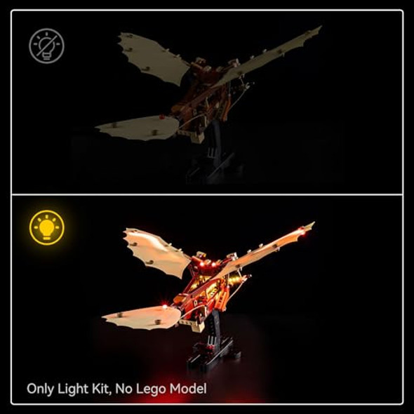 Kyglaring Led Lighting Kit For Lego Leonardo Da Vinci'S Flying Machine Model Set, Compatible With Lego 10363, Brick Set Not Included Kyglaring Led Lighting Kit For Lego Leonardo Da Vinci'S Flying Machine Model Set, Compatible With Lego 10363, Brick Set Not Included