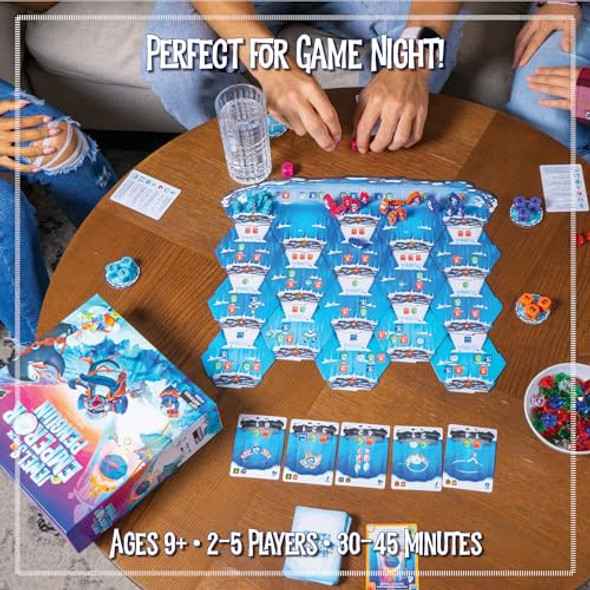 Left Justified Jewels For The Emperor Penguin Board Game – Fun, Engaging, And Funny For Families, Friends, Adults, Kids, And Teens – A Good Idea – Great For Game Night – 2 To 5 Players