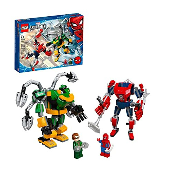Lego Marvel Spider-Man: Spider-Man & Doctor Octopus Mech Battle 76198 Building Toy (305 Pieces)