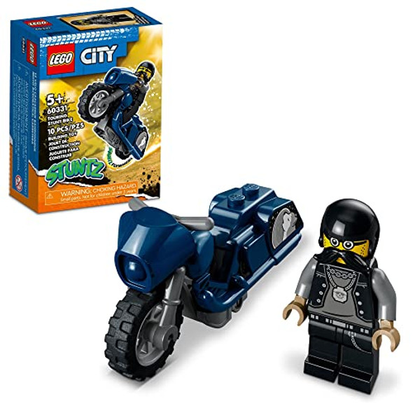 Lego City Stuntz Touring Stunt Bike 60331 Building Toy Set Flywheel-Powered Bike For Boys, Girls, And Kids Ages 5+ (10 Pieces)