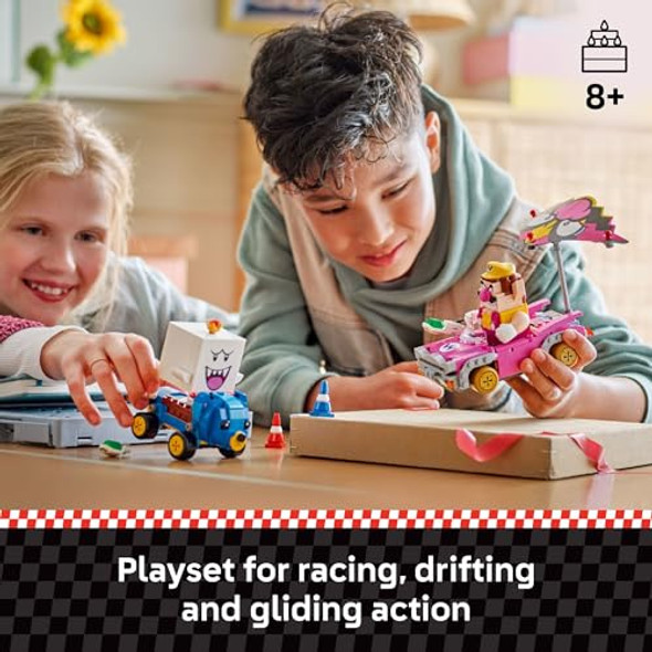 Lego Super Mario: Mario Kart – Wario & King Boo Building Toy For Kids - Buildable Car Toys W/Drifting Action For Boys & Girls, Ages 8+ - Pretend Play Idea For Birthdays & Any Gaming Fans - 72038
