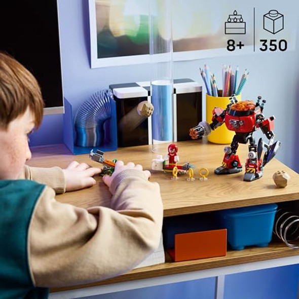Lego Sonic The Hedgehog Knuckles Vs. Dr. Eggman Egg Crusher Mech Building Toy - Pretend Play Building Blocks W/2 Minifigures For Kids, Ages 8+ - Idea For Boys, Girls, & Any Gaming Fans - 77005