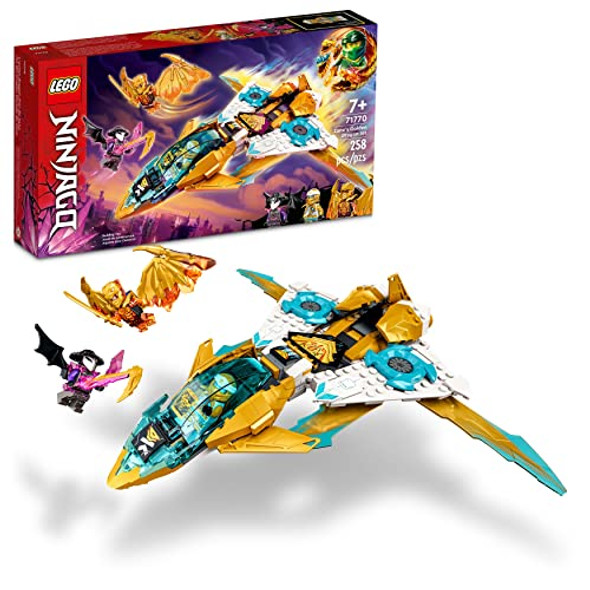 Lego Ninjago Zane'S Golden Dragon Jet, 71770 Toy Plane Set, Birthday Idea For Kids, Boys And Girls 7 Plus Years Old With Cole & Zane Minifigures