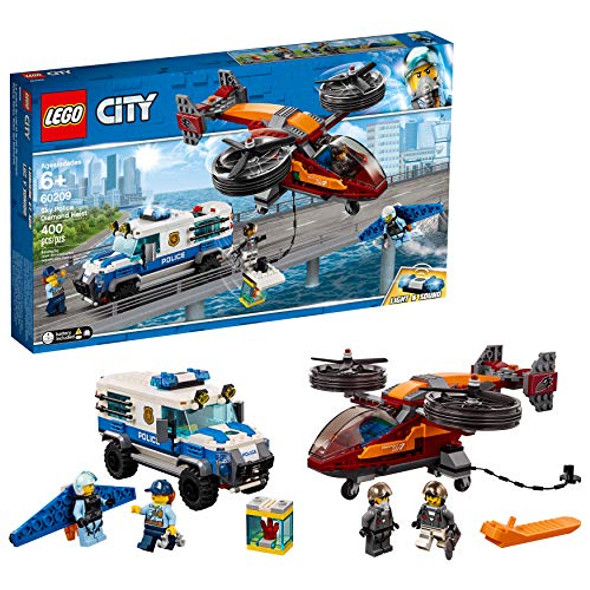 Lego City Sky Police Diamond Heist 60209 Building Kit (400 Pieces)