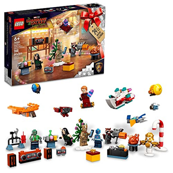 Lego Marvel Studios’ Guardians Of The Galaxy Advent Calendar 76231 Building Toy Set And Minifigures For Kids, Boys And Girls, Ages 6+ (268 Pieces)