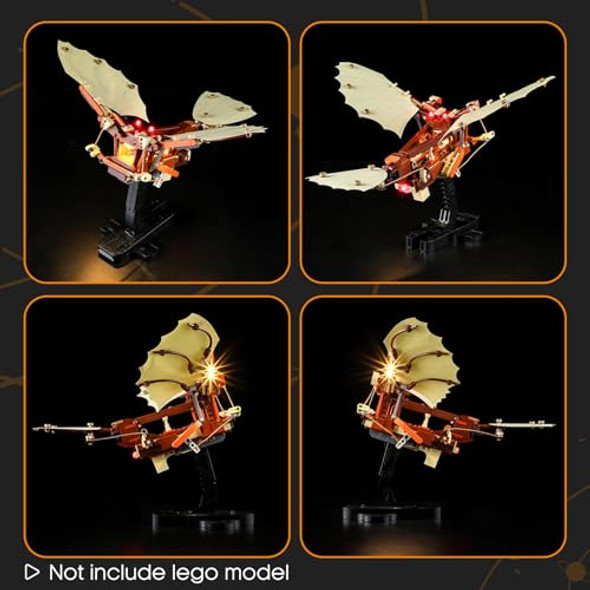Lightailing Light For Lego-10363 Leonardo Da Vinci'S Flying-Machine - Led Lighting Kit Compatible With Lego Building Blocks Model - Not Included The Model Set Lightailing Light For Lego-10363 Leonardo Da Vinci'S Flying-Machine - Led Lighting Kit Compatible With Lego Building Blocks Model - Not Included The Model Set