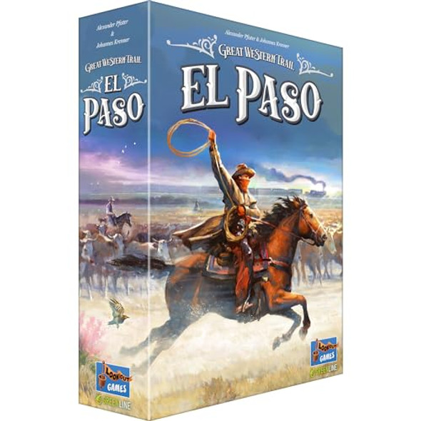 Lookout Great Western Trail El Paso Board Game - Fast-Paced Cattle Trade Strategy Game, Compact, Travel-Friendly For Kids & Adults, Ages 12+, 1-4 Players, 60-90 Min Playtime Made By Lookout Games