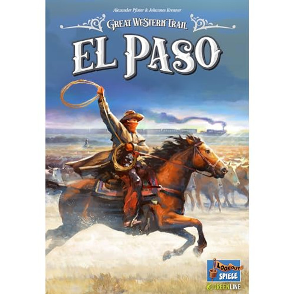 Lookout Great Western Trail El Paso Board Game - Fast-Paced Cattle Trade Strategy Game, Compact, Travel-Friendly For Kids & Adults, Ages 12+, 1-4 Players, 60-90 Min Playtime Made By Lookout Games