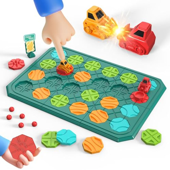 Lowtaut Kids Stem Board Games Educational Learning Toys，Logic Road Builder Games，Brain Teasers Puzzles Toys，Montessori Preschool Birthdays S For Kids Ages 4 5 6 7 Year Old Boys Girls
