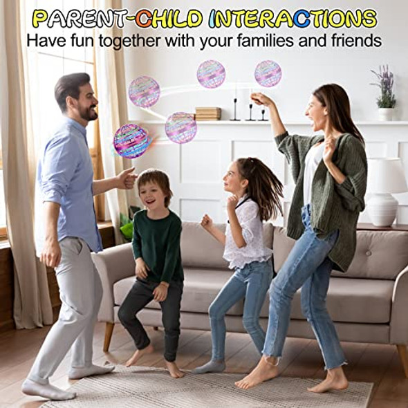 M&Hong Flying Orb Ball For Kids Adults, Hand Controlled Boomerang Ball, Soaring Flying Spinner Mini Drone, Hover Flying Ball Toy With Led Lights, Drone Ball Endless Tricks S For Boys Girls
