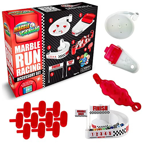 Marble Genius Marble Racing Booster Set - 10 Pieces Total (Marbles Not Included), Construction Building Blocks Toys For Ages 3 And Above, With Instruction App Access, Add-On Set Marble Genius Marble Racing Booster Set - 10 Pieces Total (Marbles Not Included), Construction Building Blocks Toys For Ages 3 And Above, With Instruction App Access, Add-On Set