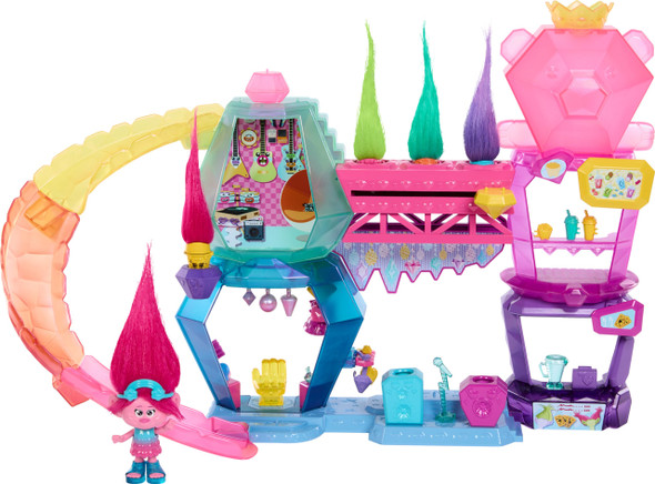 Mattel Dreamworks Trolls Band Together Toys, Mount Rageous Playset With Queen Poppy Small Doll & 25+ Accessories, 4 Hair Pops Mattel Dreamworks Trolls Band Together Toys, Mount Rageous Playset With Queen Poppy Small Doll & 25+ Accessories, 4 Hair Pops