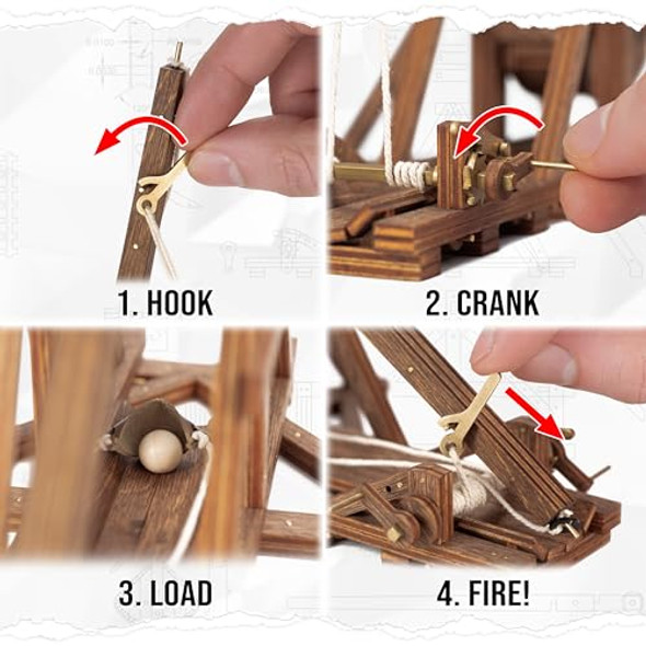 Medieval Kits Small Trebuchet Kit Classic Series 3D Wooden Puzzle