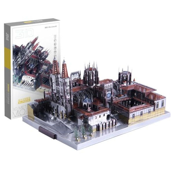 Microworld Metal Model Kits, Architecture3D Metal Puzzle, Challenge 3D Puzzle For Adults, Diy Brain Teaser Assembly Puzzle- Sagrada Familia Cathedral