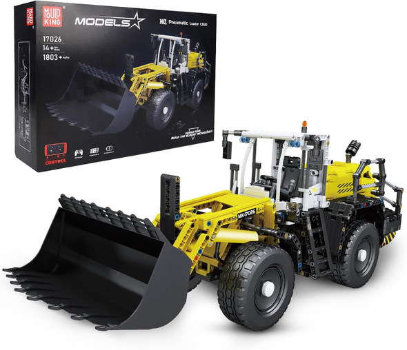 Mould King 17026 Pneumatic Loader Building Blocks Kits, Moc Construction Vehicles Model With Motor/App Remote Control, Toy For Age 14+ /Adult Collections Enthusiasts(1803 Pieces)
