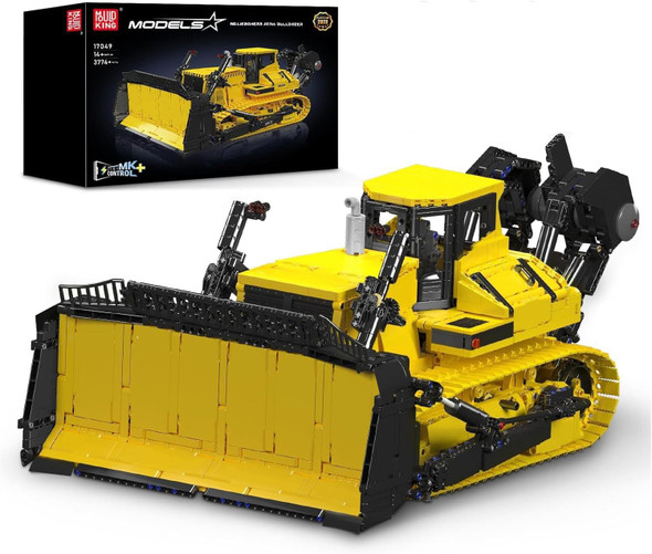 Mould King 17049 Crawler Bulldozer Building Kits, Moc Building Blocks Construction Vehicles Model With Motor/App Remote Control, Toy For Age 14+ /Adult Collections Enthusiasts (3774+ Pieces)