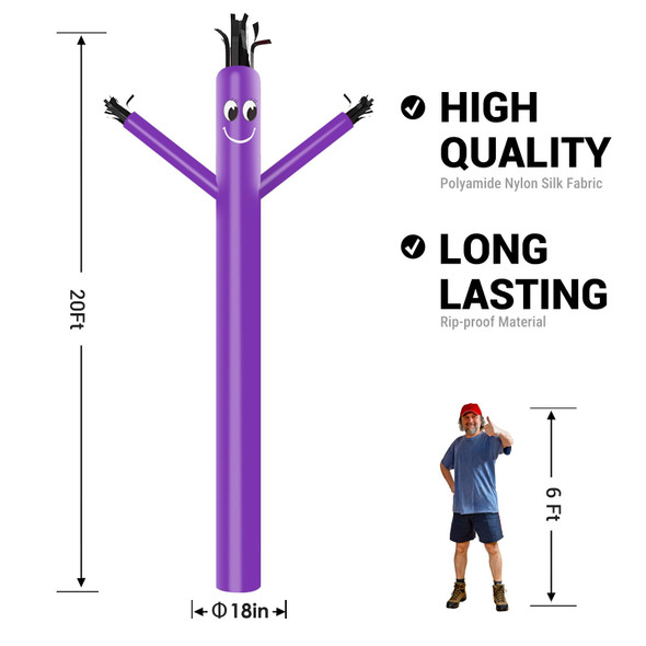 Mounto 20Ft 18Inch Fly Puppet Dancer Tube Man Fly Guy Puppet Dancer (Purple) Mounto 20Ft 18Inch Fly Puppet Dancer Tube Man Fly Guy Puppet Dancer (Purple)