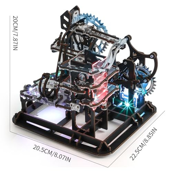 Nicknack 3D Wooden Puzzles Marble Run Toy Model Building Kits For Wooden 3D Puzzles For Adults Wood 3D Toy Marble Night City