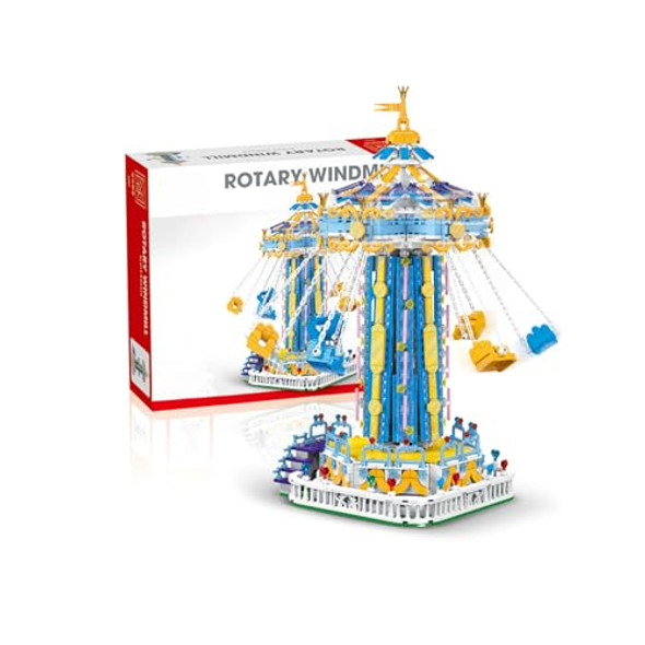 Nxioasn Rotating Flying Chair Building Blocks Kit - 2848 Piece Creative Swinging Chair Model With Rotating Mechanism, Carousel Construction Set For Teens & Adults, Fun Diy Project And Home Decor Nxioasn Rotating Flying Chair Building Blocks Kit - 2848 Piece Creative Swinging Chair Model With Rotating Mechanism, Carousel Construction Set For Teens & Adults, Fun Diy Project And Home Decor
