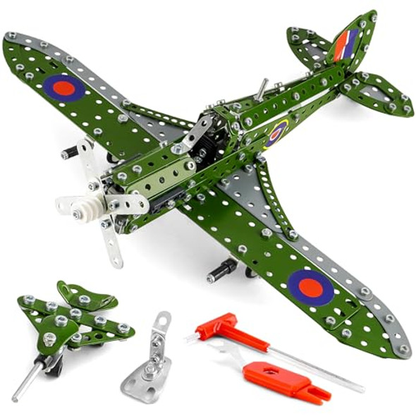 Panpapa Model Airplane Kits For Boys 8-12,Erector Set For Boys Building Toys Age 10-12,374 Pcs Diy Building Stem Projects Toys For Kids,Cool Aviation S For Airplane Model Fans