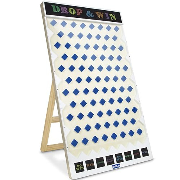 Peleya Extra Large Prize Drop Disc Game Wood 41.3" X 23.6" With Chalkboards Carnival Game Trade Show (Includes Plastic Cover)