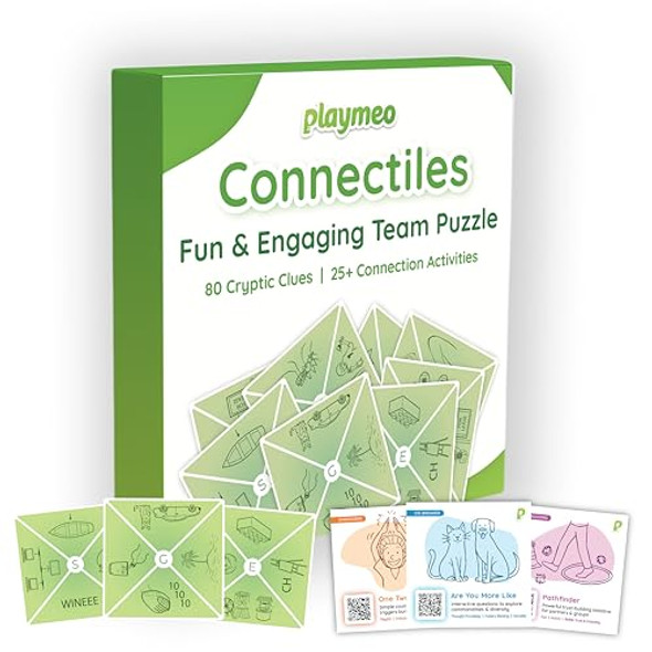 Playmeo Team-Building Games For Work - Connectiles 80 Cryptic Clues + 25 Bonus Ice-Breaker Games To Boost Collaboration, Communication & Problem-Solving - For Trainers & Team-Building Facilitators Playmeo Team-Building Games For Work - Connectiles 80 Cryptic Clues + 25 Bonus Ice-Breaker Games To Boost Collaboration, Communication & Problem-Solving - For Trainers & Team-Building Facilitators