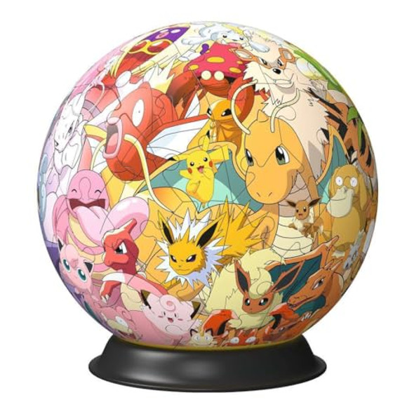 Ravensburger 3D Puzzle-Ball Pokémon Kanto Region: Erlebe Puzzle In Der 3. Dimension