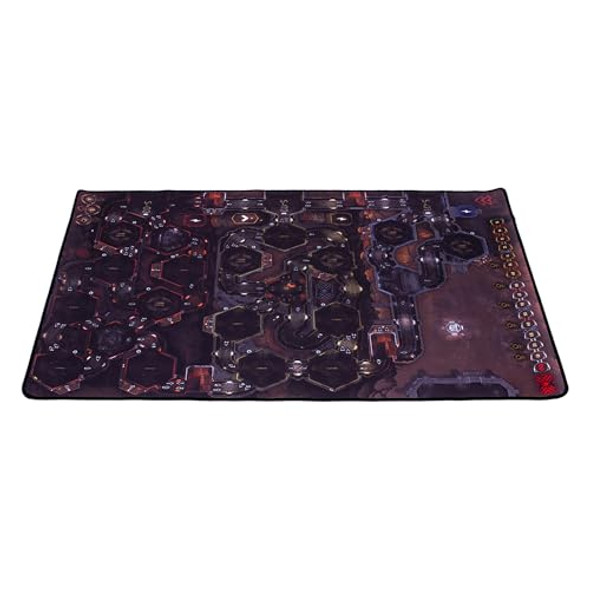 Rebel Nemesis Lockdown Playmat - Official Double-Sided Premium Game Mat (84 X 56 Cm) With Stitched Edges, Board Game Accessory, Made By Rebel Studio Rebel Nemesis Lockdown Playmat - Official Double-Sided Premium Game Mat (84 X 56 Cm) With Stitched Edges, Board Game Accessory, Made By Rebel Studio