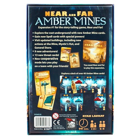 Red Raven Games, Near And Far Amber Mines - Strategy Rpg Expansion - For 2 To 4 Players, Ages 14+