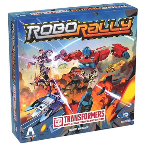 Renegade Game Studios: Robo Rally: Transformers - Racing Board Game, Play As Legendary Robots, Rev Up & Roll Out, Ages 14+, 2-4 Players, 45-90 Min