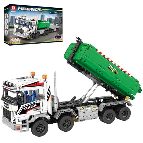 Reobrix 4 In 1 City Construction Building Toys, Rc Truck Vehicles Set Toys For Adults And Boys, App & Remote Control Transport Truck Building Toys, Diy Educational For Kids 14+ (2852 Pcs)