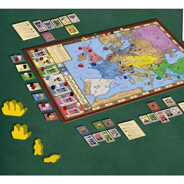 Rio Grande Games : 7 Empires - Strategy Board Game, Medieval 18Th Century Themed, Countries Vie For Supremacy On The Old Continent, Age 14+, 2-6 Player