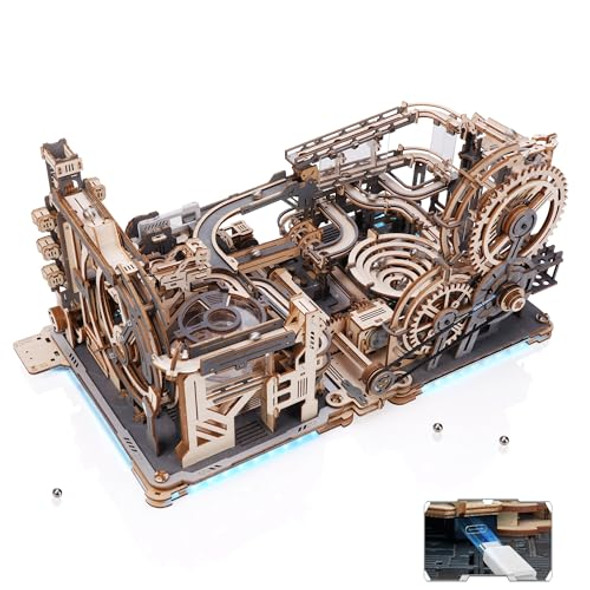 Robotime 3D Puzzle - Combination Set Marble Tracks - Motorized Marble Spaceport Lgc01+Marble Night City Lga01+Link Pack Lg01 - Engineering Choice Robotime 3D Puzzle - Combination Set Marble Tracks - Motorized Marble Spaceport Lgc01+Marble Night City Lga01+Link Pack Lg01 - Engineering Choice