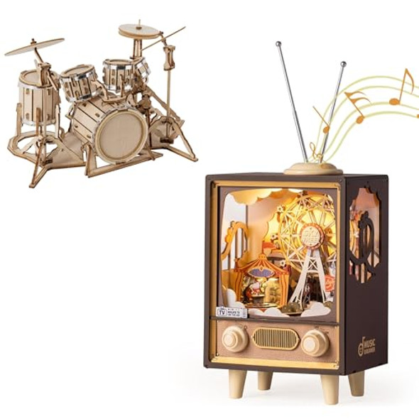 Robotime Wooden Music Box 3D Puzzles For Adults Diy Model Kits To Build Robotime Wooden Music Box 3D Puzzles For Adults Diy Model Kits To Build