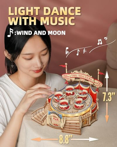 Rokr 3D Wooden Puzzles For Adults-Led Wooden Music Box Kits-Wood Model Kits To Build-3D Puzzles For Kids And Adults-Christmas Stem Toy S Rokr 3D Wooden Puzzles For Adults-Led Wooden Music Box Kits-Wood Model Kits To Build-3D Puzzles For Kids And Adults-Christmas Stem Toy S