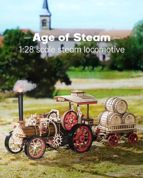 Rokr 3D Puzzle For Adults 469Pcs Electric Vintage Car Steam Engine Model Kits, Mechanical Wooden Assembly Puzzles Vehicle Diy Hobbies Christmas S For Men Women Rokr 3D Puzzle For Adults 469Pcs Electric Vintage Car Steam Engine Model Kits, Mechanical Wooden Assembly Puzzles Vehicle Diy Hobbies Christmas S For Men Women