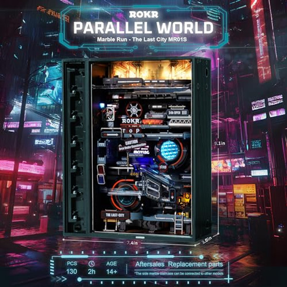 Rokr 3D Puzzles Building Toy Sets Marble Run Model Kits For Adults Mr01S+Mr02S Parallel World The Last And Future City Rokr 3D Puzzles Building Toy Sets Marble Run Model Kits For Adults Mr01S+Mr02S Parallel World The Last And Future City