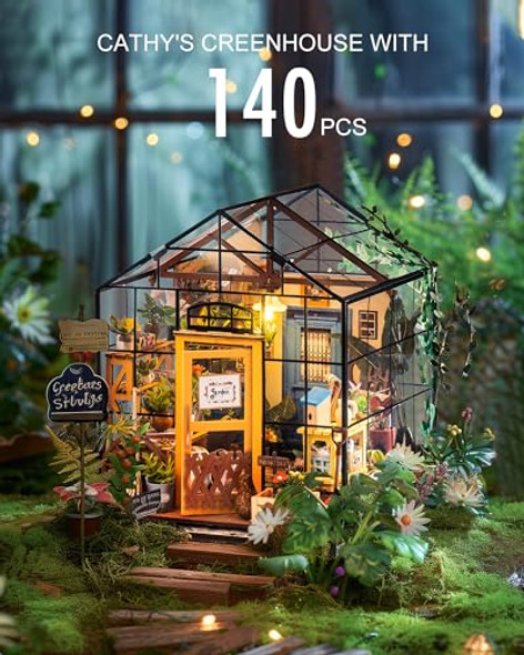 Rolife Diy Miniature House Kit Greenhouse+3D Wooden Puzzle For Adults-Evergreen Pine Bonsai Rolife Diy Miniature House Kit Greenhouse+3D Wooden Puzzle For Adults-Evergreen Pine Bonsai
