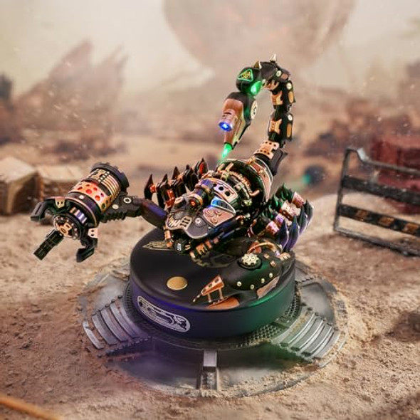 Rowood 3D Metal Puzzles For Adults,Mechanical Puzzle For Adults,Scorpion Model Kit, Model Building Kits,Electric Building Toy,Diy Creative Craft S For Adults&Teens