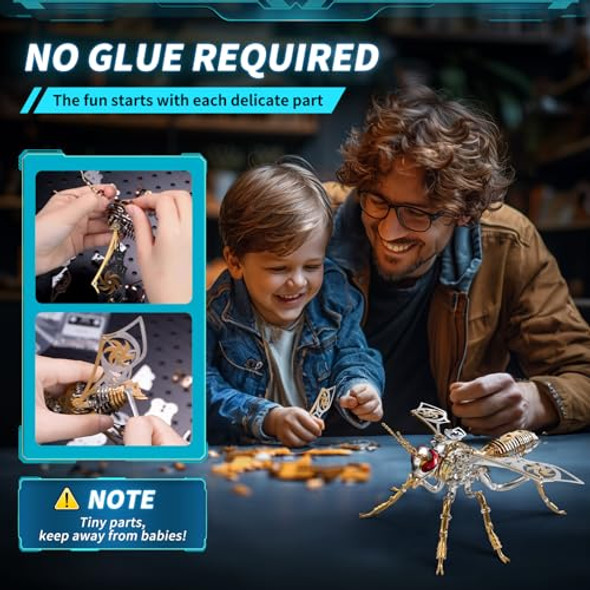 Shepatio 3D Metal Puzzles For Adults, Diy Creative Craft S Kits Mechanical Wasp Puzzle 3D Model Kits For Adults/Teens, Difficult Assembled 3D Puzzles For Family Time, Home Decor Shepatio 3D Metal Puzzles For Adults, Diy Creative Craft S Kits Mechanical Wasp Puzzle 3D Model Kits For Adults/Teens, Difficult Assembled 3D Puzzles For Family Time, Home Decor