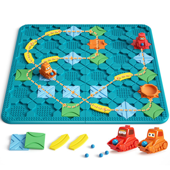 Stem Match Brain Stem Activity Logic Kits, Board Teaser Games & Puzzles Toys With 200+ Challenges, 4 Difficulty Levels For Kids Ages 3-10, Educational Learning Maze Games For Toddlers