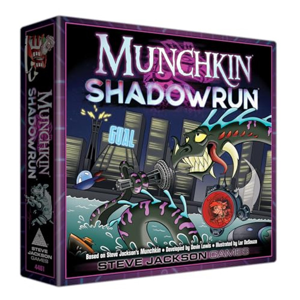 Steve Jackson Games Munchkin Shadowrun – Cyberpunk Fantasy Card Board Game Humorous And Strategic For 3 To 6 Players Ages 14+