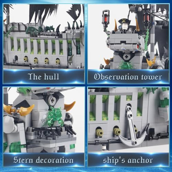 Stmigaiblocks 1573Pcs Pirate Ship Model Mini Building Blocks Toy Not Compatible With Lego Size,Ghost Ship Flying Dutchman Architecture Ornament, Unique Birthday Present Choice For 14+ Boys, Girls Or Adults Stmigaiblocks 1573Pcs Pirate Ship Model Mini Building Blocks Toy Not Compatible With Lego Size,Ghost Ship Flying Dutchman Architecture Ornament, Unique Birthday Present Choice For 14+ Boys, Girls Or Adults