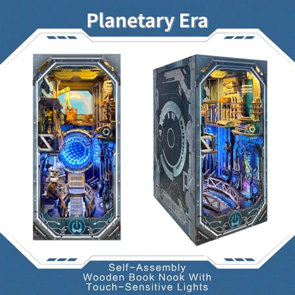 Strucwood Cyberpunk Book Nook Kit,Diy Dollhouse Kit 3D Wooden Puzzles With Led Futuristic Decor,Birthday Christmas Home Decor For Teens Adults -Planetary Era(Sq-27) Strucwood Cyberpunk Book Nook Kit,Diy Dollhouse Kit 3D Wooden Puzzles With Led Futuristic Decor,Birthday Christmas Home Decor For Teens Adults -Planetary Era(Sq-27)
